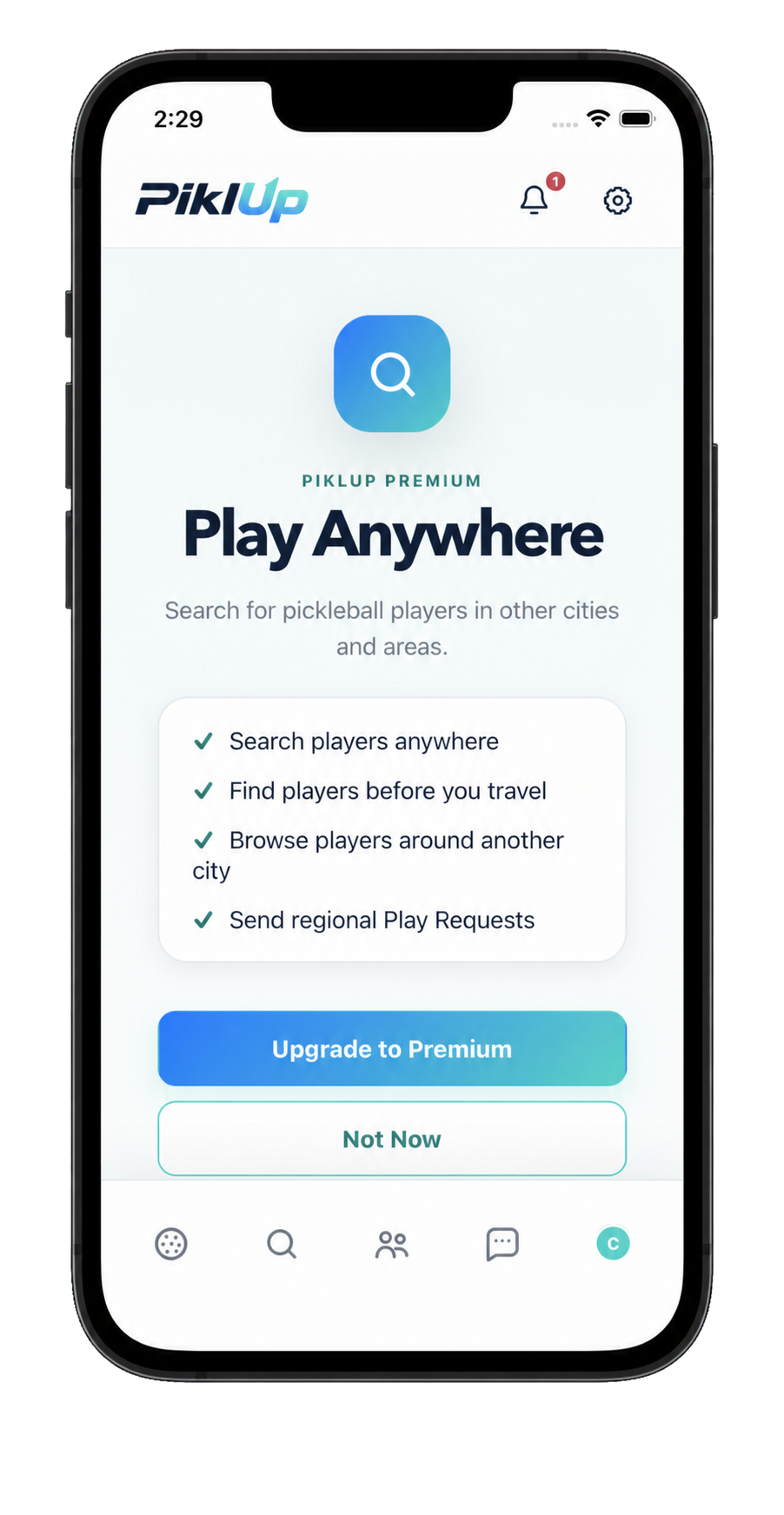 PiklUp Premium Play Anywhere screen